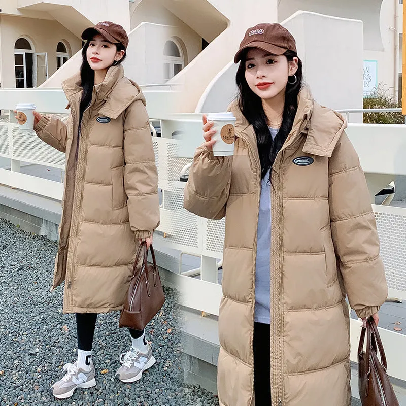 New Oversize Down Cotton Clothes Female In The Long Small Winter Thick Cotton-Padded Clothes Cotton-Padded Jacket Coat - Image 5