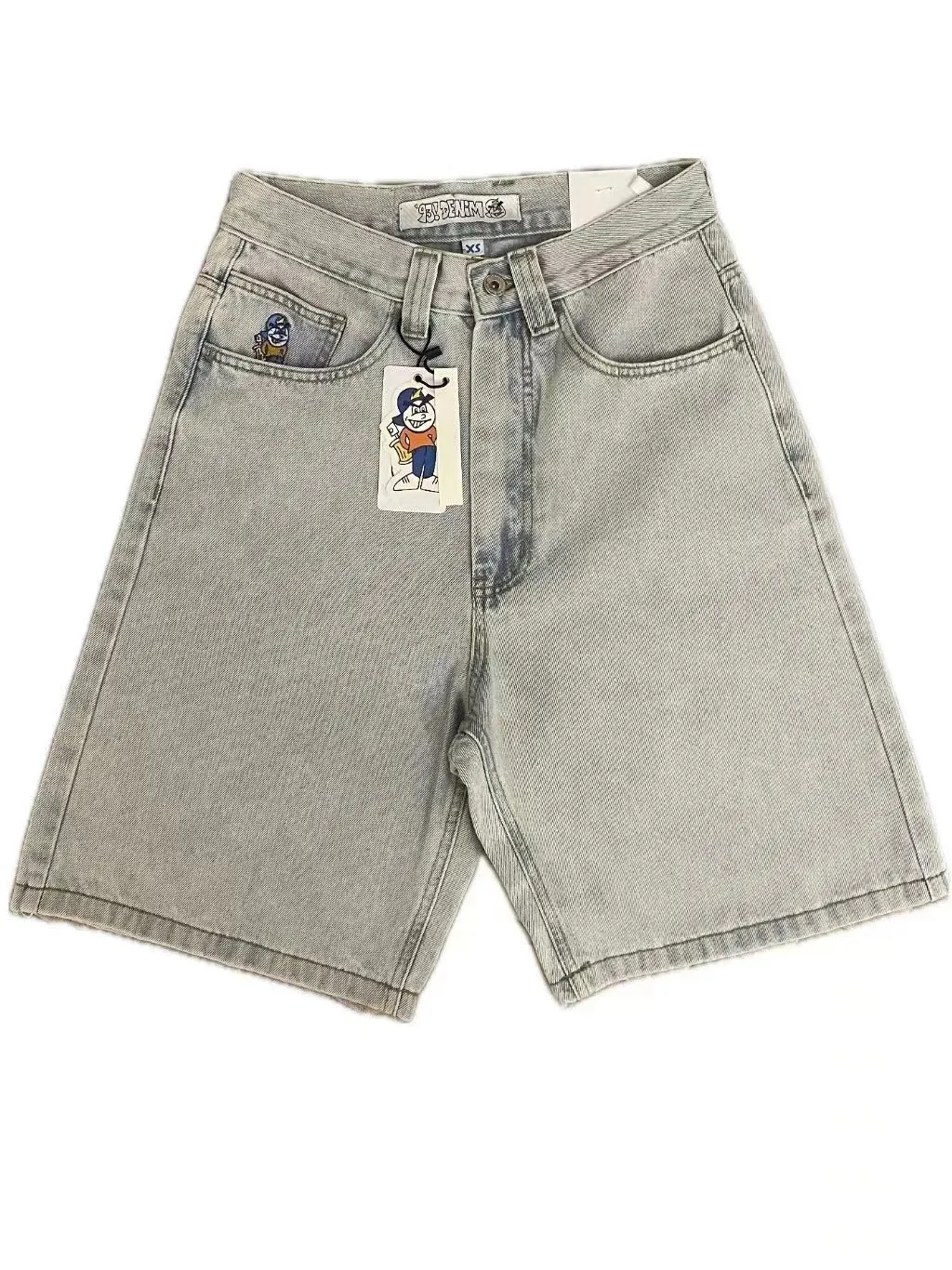 Znbbw Street Y2K Jeans Sports Pants Hip-Hop Cartoon Embroidery Vintage Blue Baggy Jeans Man - Image 3