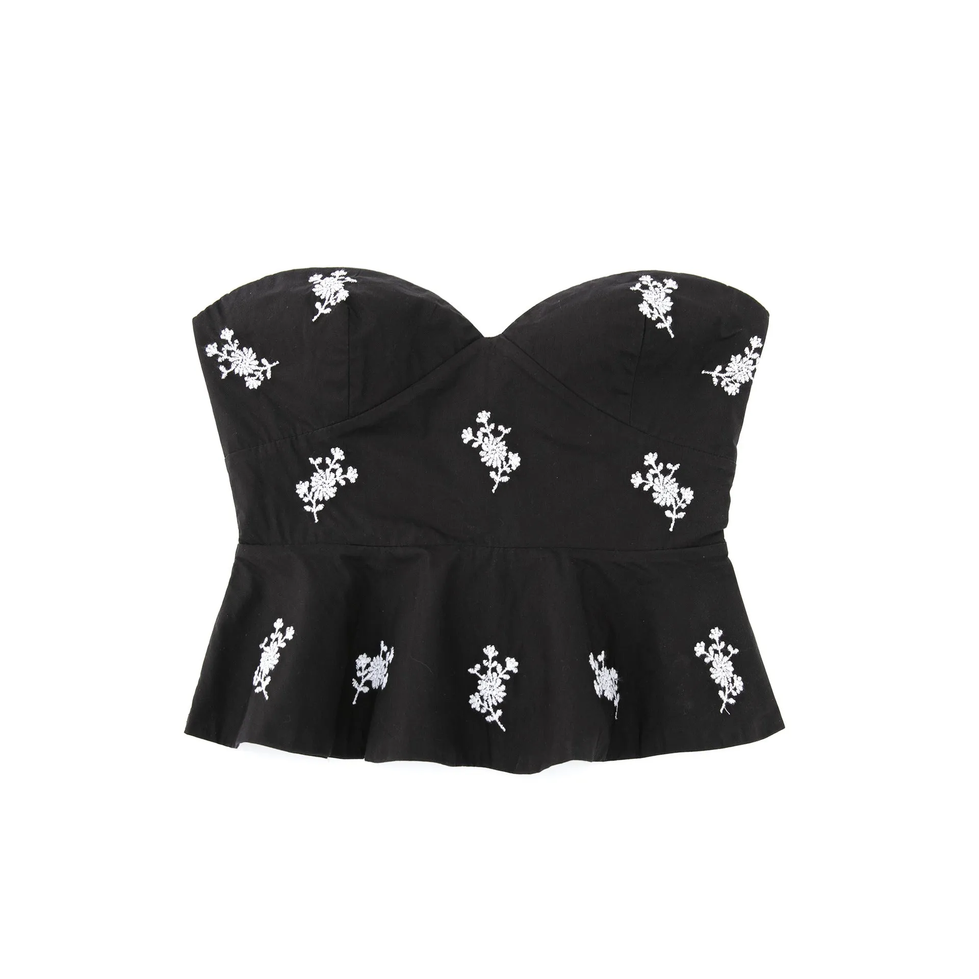 Znbbw Autumn Flower Embroidered Poplin Blouse 0881034 Halter Skirt 0881404 - Image 4