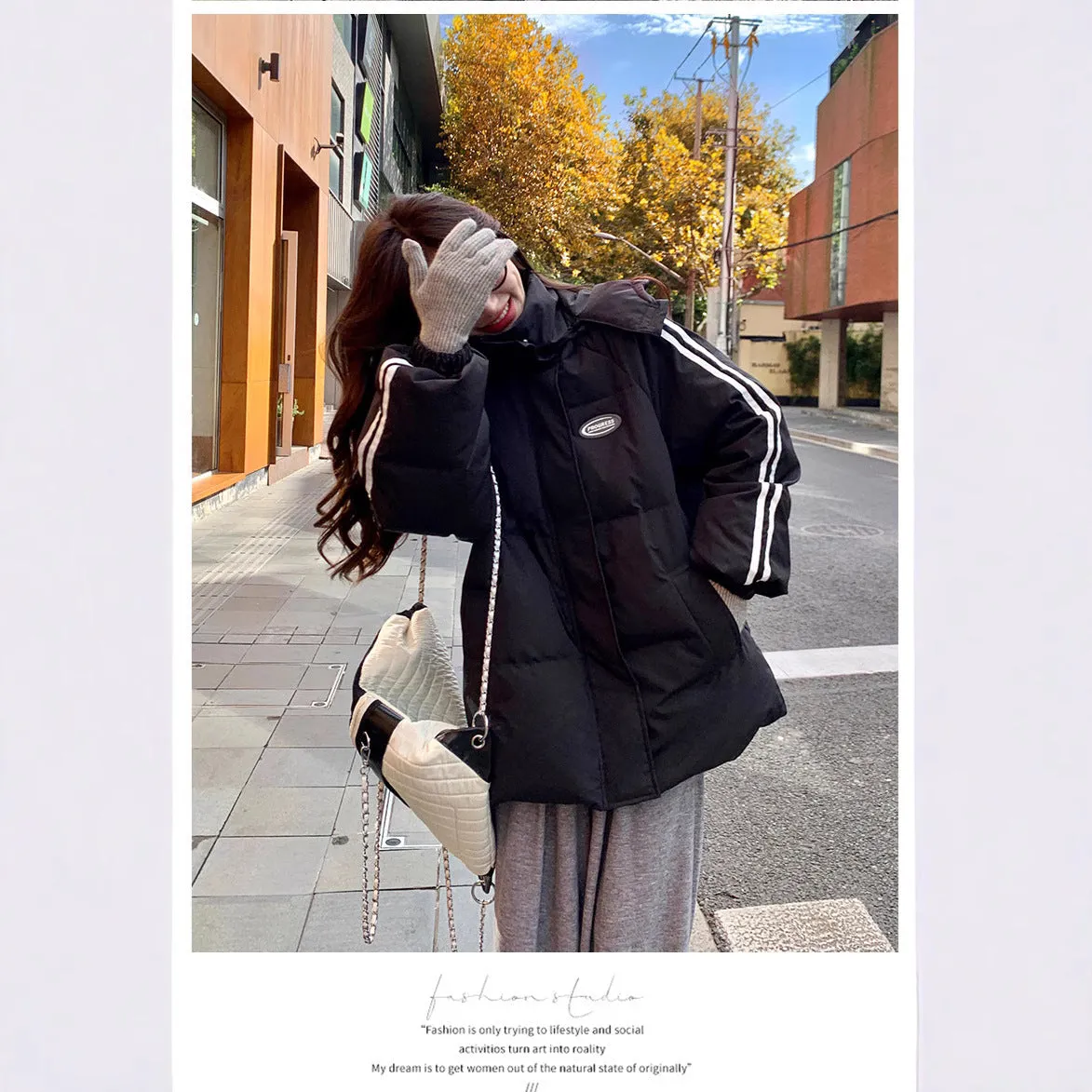 Down Cotton Jacket Female Winter 2024 New Korean Version Loose Students Thickened Off-Season Cotton-Padded Jacket Padded Jacket Coat - Image 2