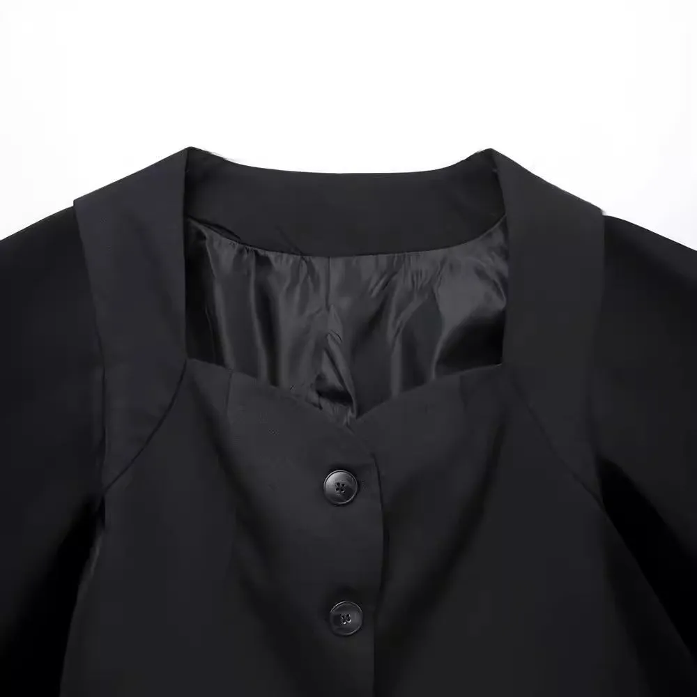 Znbbw And Winter New Heart-Shaped Collar Slim Fashion Suit Jacket 8711940 - Image 5