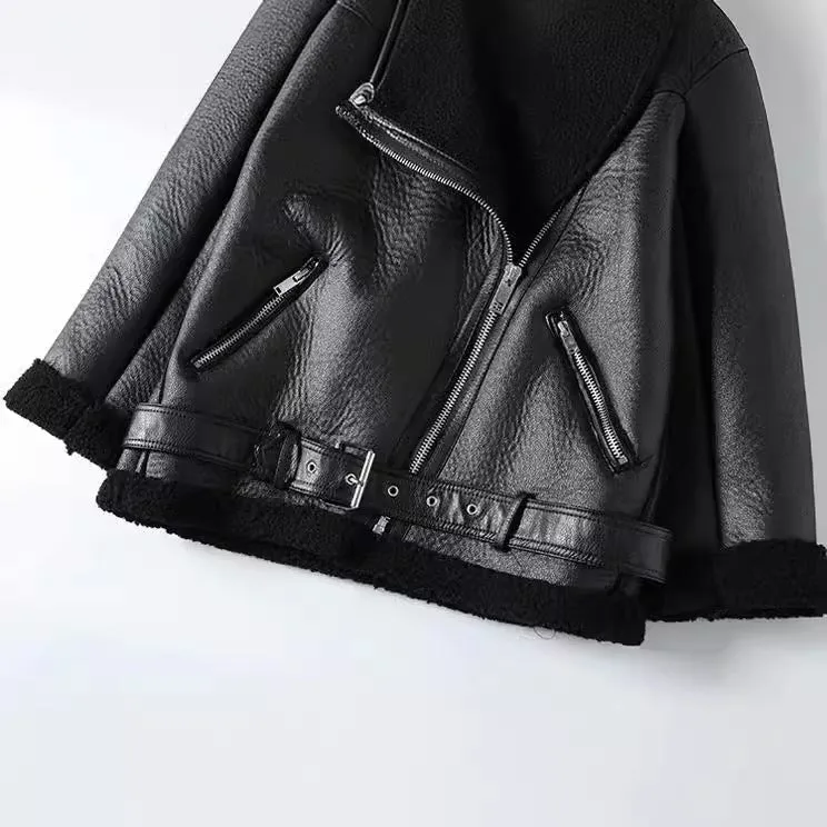 Znbbw Autumn And Winter New Leisure Thickened Warm Ring Fur Integrated Coat - Image 6