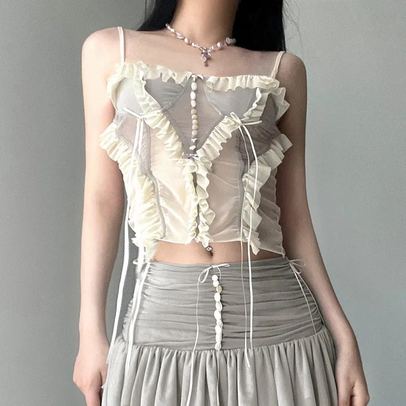 2025 Summer New Fashion Trend Ins Personality Sexy Spice Girl Split Blouse - Image 5