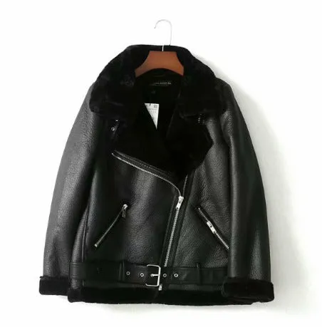 Znbbw Autumn And Winter New Leisure Thickened Warm Ring Fur Integrated Coat - Image 2