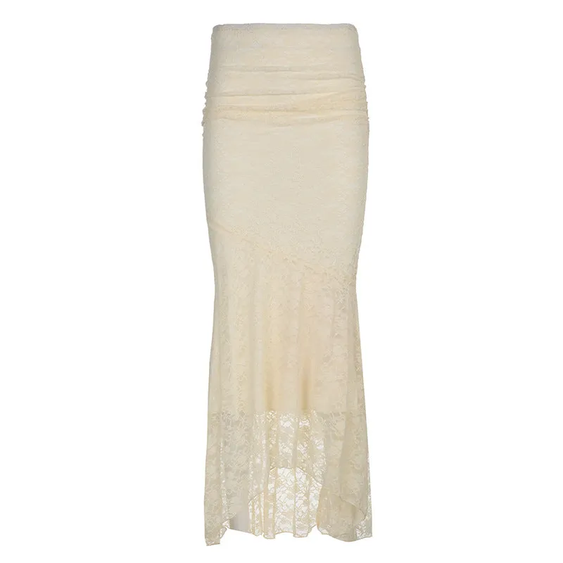 The Design Of Spice Girl Style Is Detachable. Two Solid Color Lace Dresses With Buttocks And Fish Tails Are New In Early Autumn 2025.