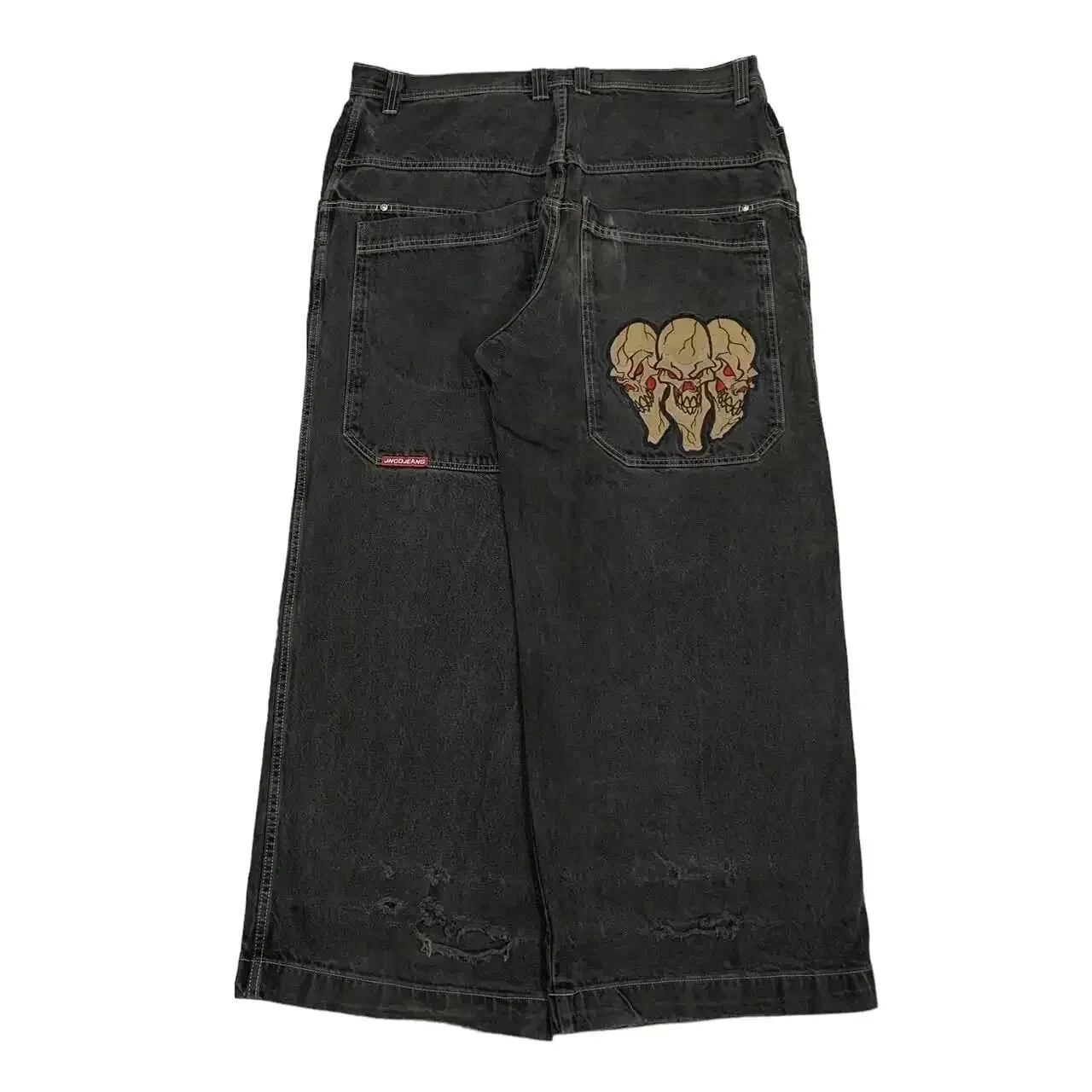 Znbbw Baggy Jeans JNCO Hip-Hop Street Clothing Vintage Harajuku High-Waist Wide-Leg Jeans - Image 3