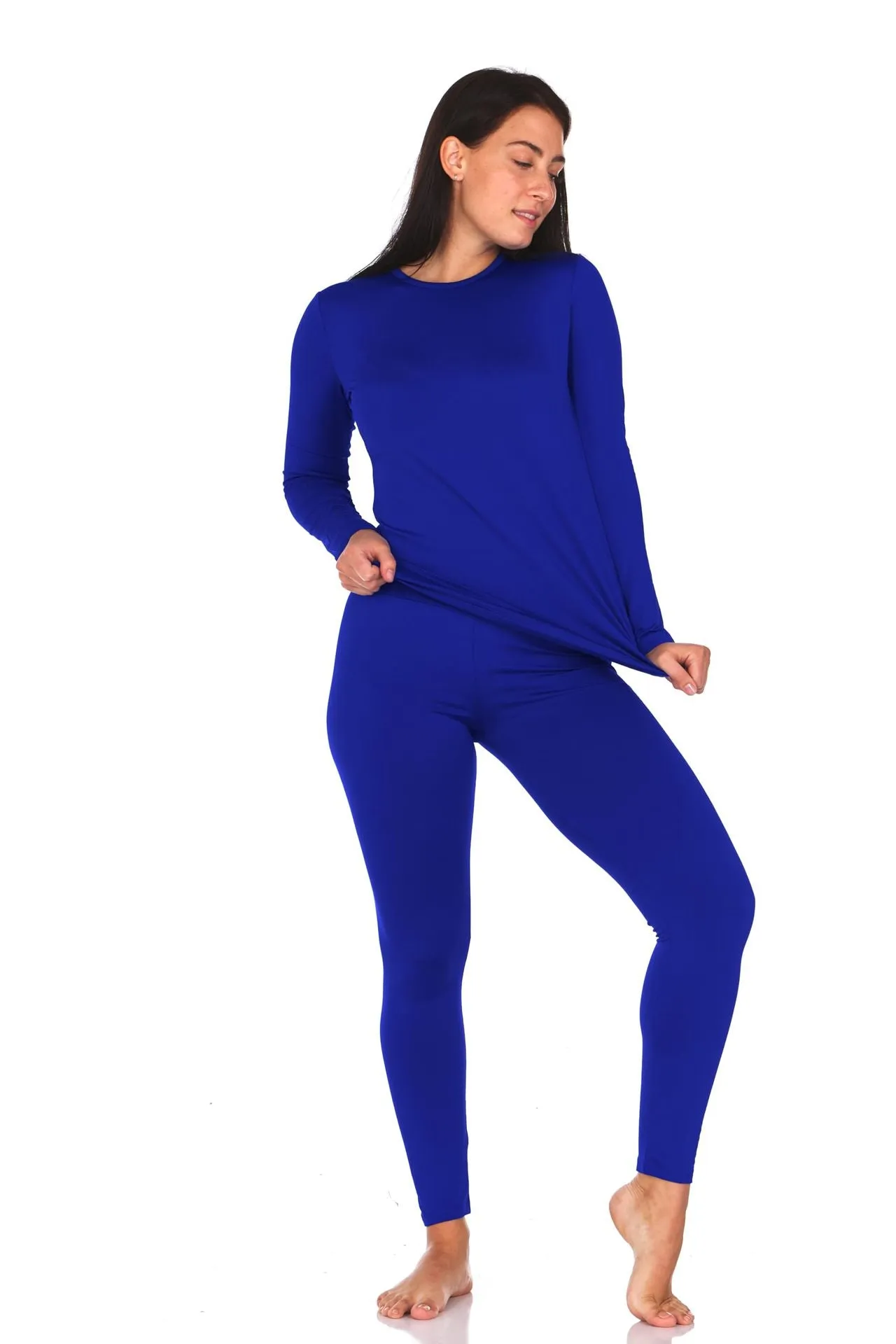 Znbbw And Winter Warm Underwear Women's Seamless Slim Comfortable Elastic Solid Color Long-Sleeved Trousers Autumn Suit Long Johns - Image 12