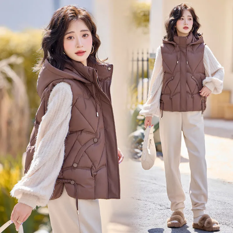 And Winter Fashion Foreign Style Reduce Age Mother Down Cotton Jacket Coat Female Winter Short Money Loose And Thick Women Cotton Horse Clip - Image 6