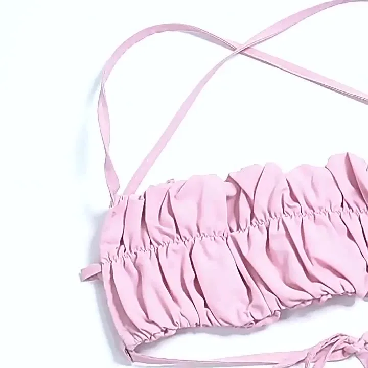 Znbbw Autumn New Sexy Hot Girl Vest Street Trend Slim Chest Pleated Halter Top - Image 7