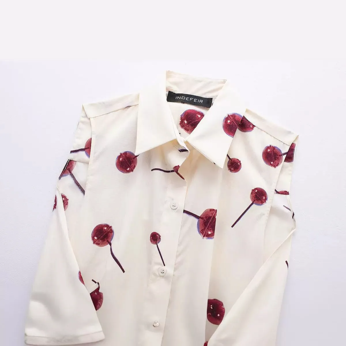 Znbbw 2024 New Street Style Printed Poplin Shirt Dress 3089144 - Image 4