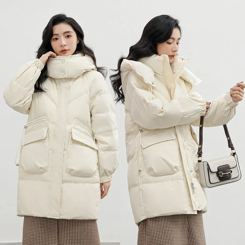 Sense Super Good-Looking Down Cotton Clothes Women 2024 New Winter Long Plus Thick Cotton-Padded Coat Super Thick Coat - Image 5