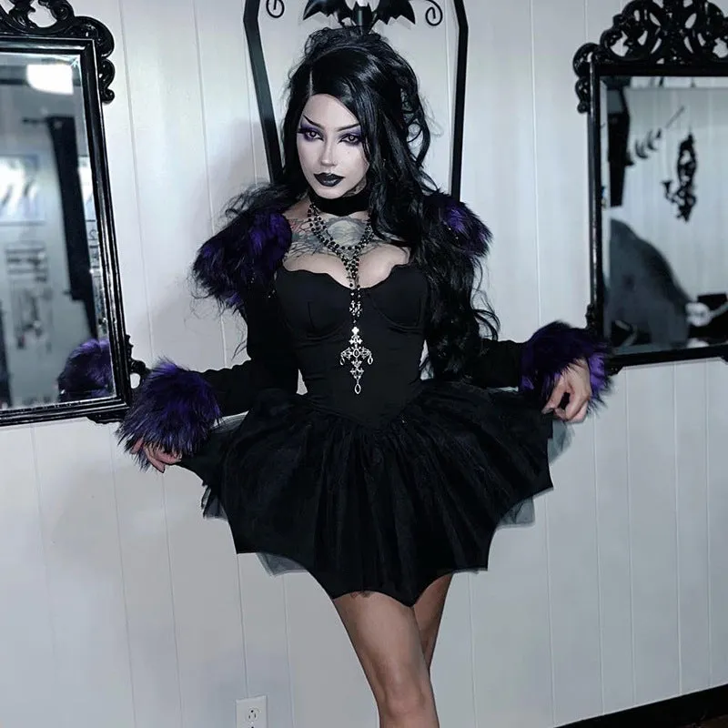 Znbbw Autumn New Dark Style Slim, Irregular White Girdle, Waistband, Halter Skirt, Women's Dress - Image 6