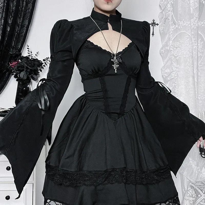 Znbbw Autumn's New Fashionable Short-Sleeved Blouse Is Elegant And Slim, Tied With Horn Cuff Shirt. - Image 4