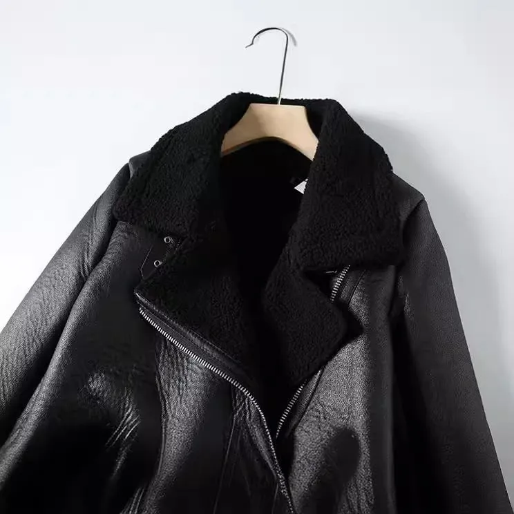 Znbbw Autumn And Winter New Leisure Thickened Warm Ring Fur Integrated Coat - Image 7