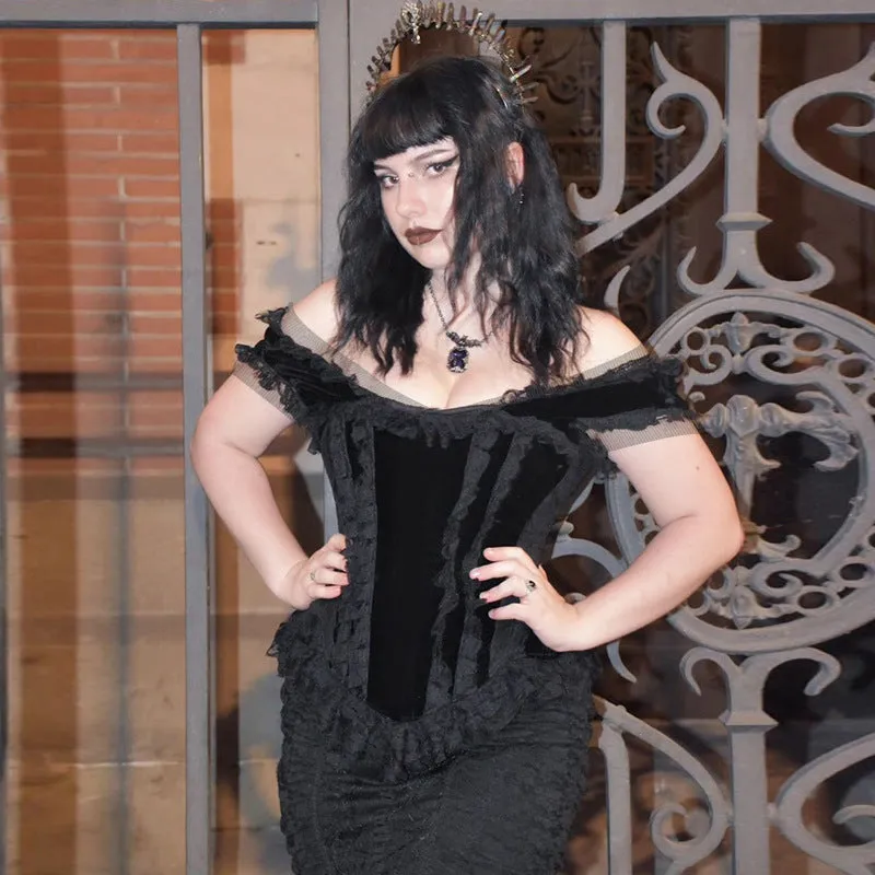 Znbbw Autumn New Hot Girls Sexy Vest Dark Style Slim Suede Lace Blouse - Image 2