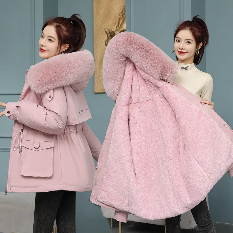 To Overcome The Female Short Korean Version Of Fashion Loose Tooling Down Cotton Clothes Winter Waist Large Size Thick Small Padded Clothes - Image 3