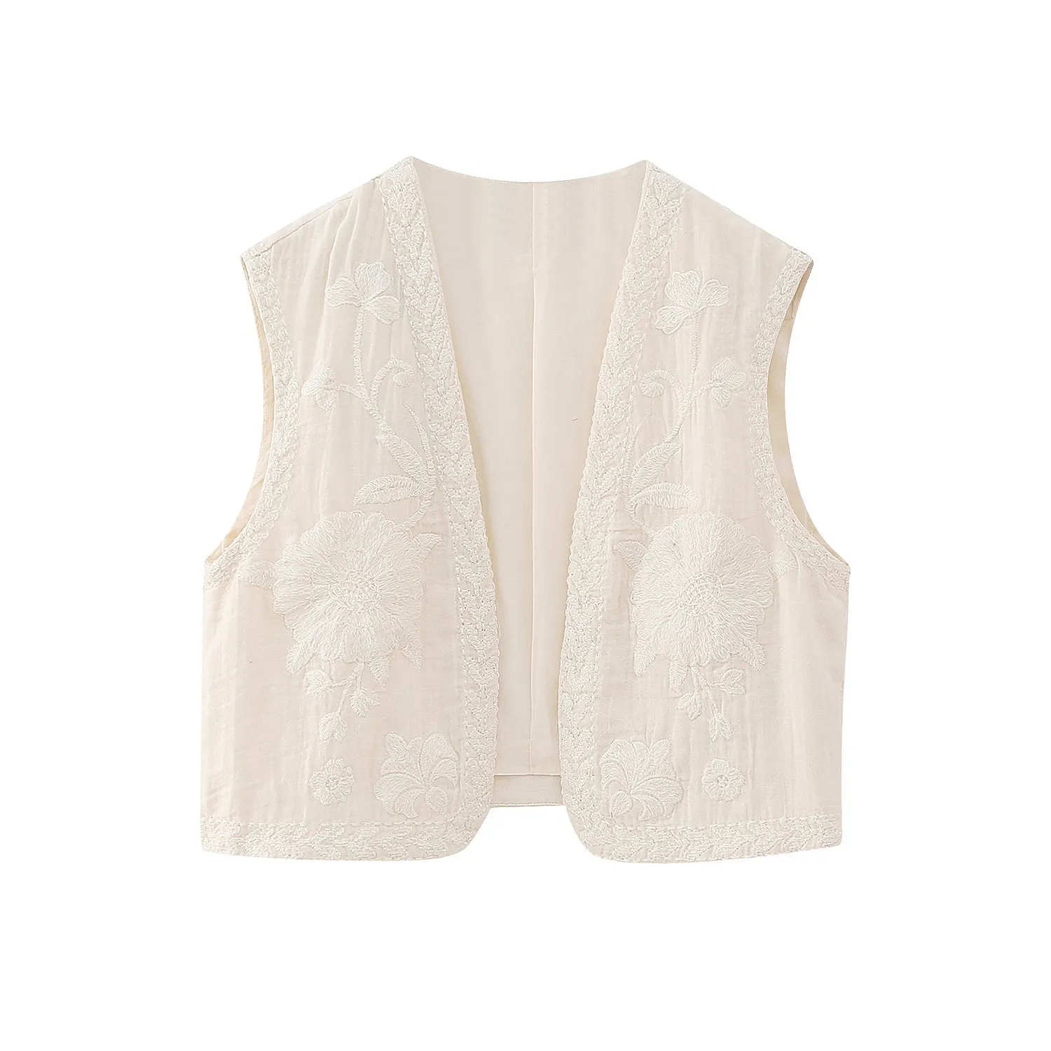 Znbbw New Embroidery Cardigan Fashion Vest 6895023 - Image 5