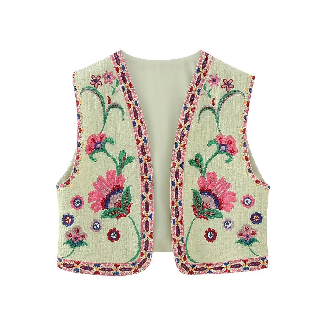 Znbbw New Embroidery Cardigan Fashion Vest 6895023 - Image 12