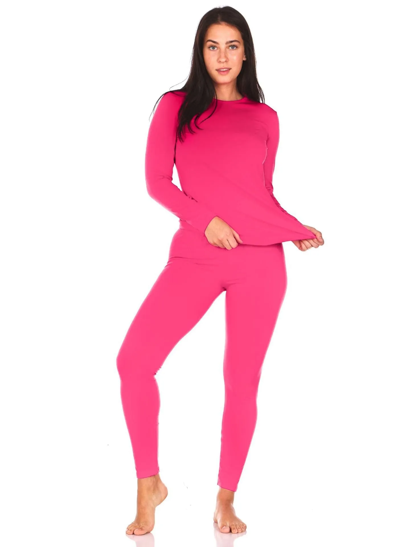 Znbbw And Winter Warm Underwear Women's Seamless Slim Comfortable Elastic Solid Color Long-Sleeved Trousers Autumn Suit Long Johns - Image 14