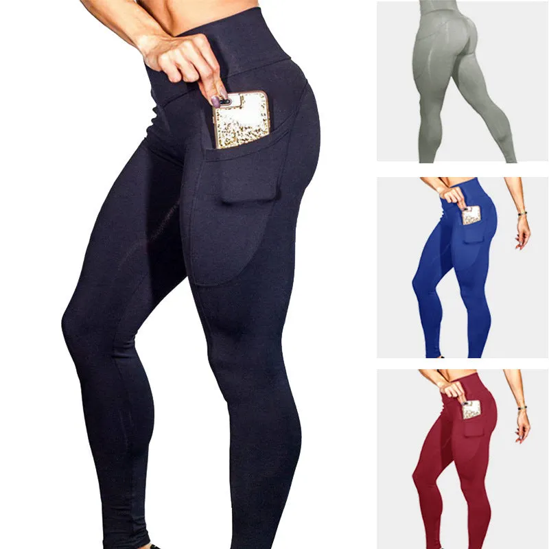 Znbbw Yoga Pants Solid Color Body-Building Exercise Running Fitness Training Tights Leggings For Women - Image 5