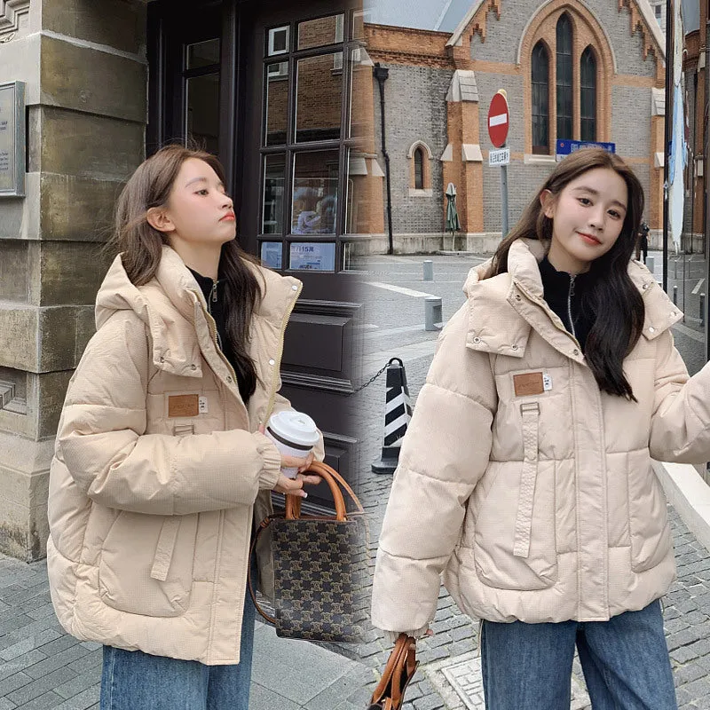 Size Down Cotton Jacket Female Winter 2024 New Tooling Thick Oversize Bread Jacket Loose Cotton-Padded Jacket - Image 4