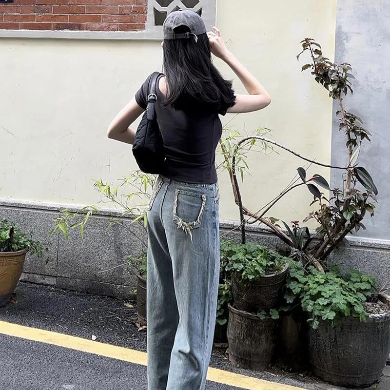 Solid Color V-Neck Straight Shoulder T-Shirt Women's Short-Sleeved Slimming Style Summer New Exposed Collarbone Blouse - Image 5