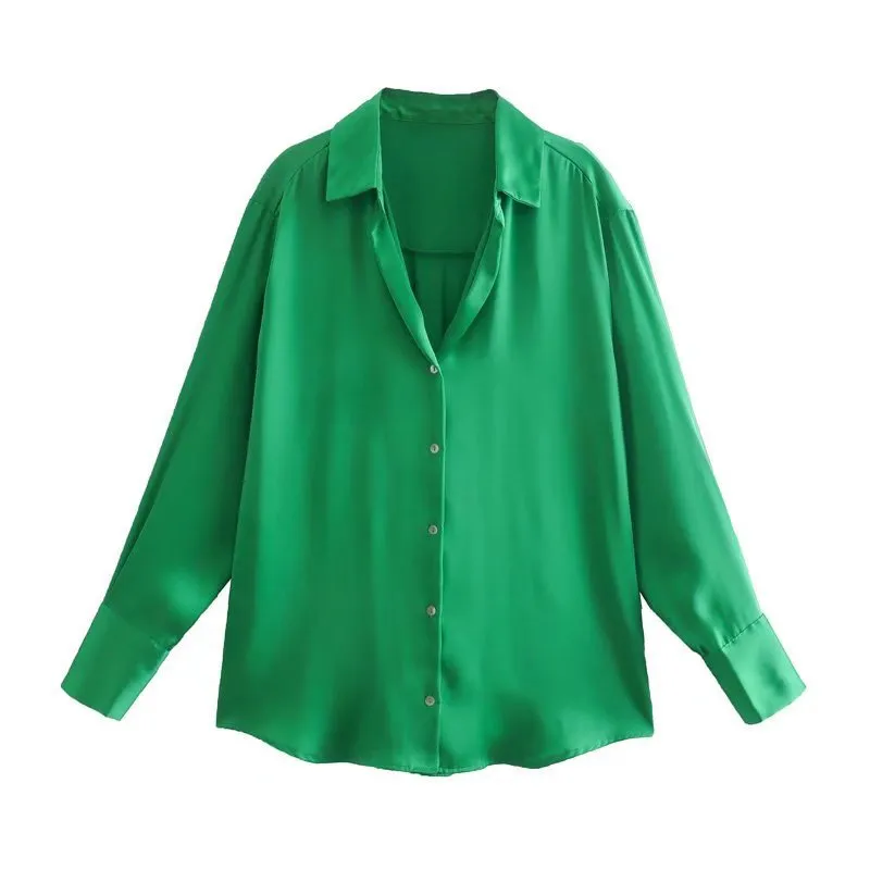 Znbbw Spring Style New Spring Satin Texture Classic Shirt 7969046