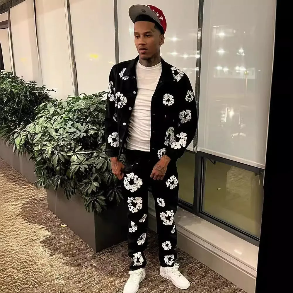 Znbbw Chaochao Kapok Retro Water Washed Loose Straight Tube Casual Men's Jeans - Image 6