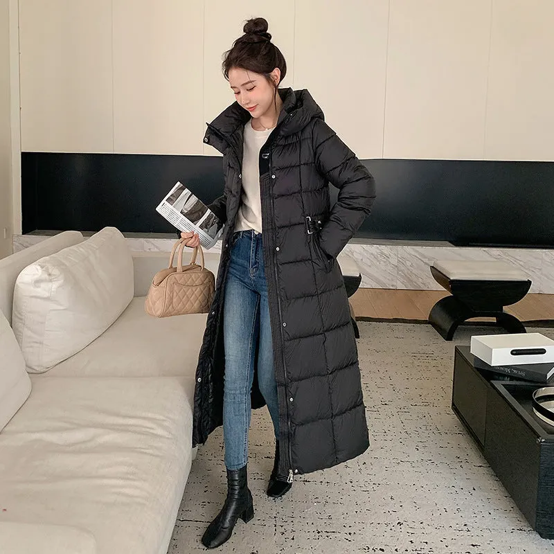 Long Standing Collar Down Cotton Padded Jacket Female 2024 Autumn Winter New Loose Korean Version Show Thin All-Match Coat - Image 8