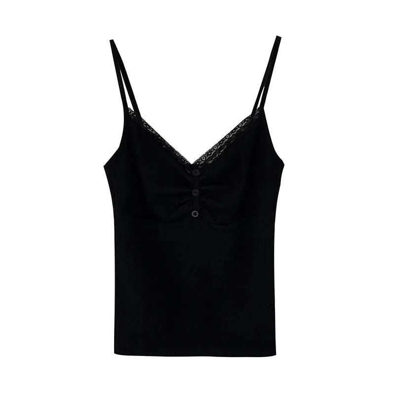 A Small Number Of Black Lace Vests For Women In Summer Are Slim And Slim. - Image 3