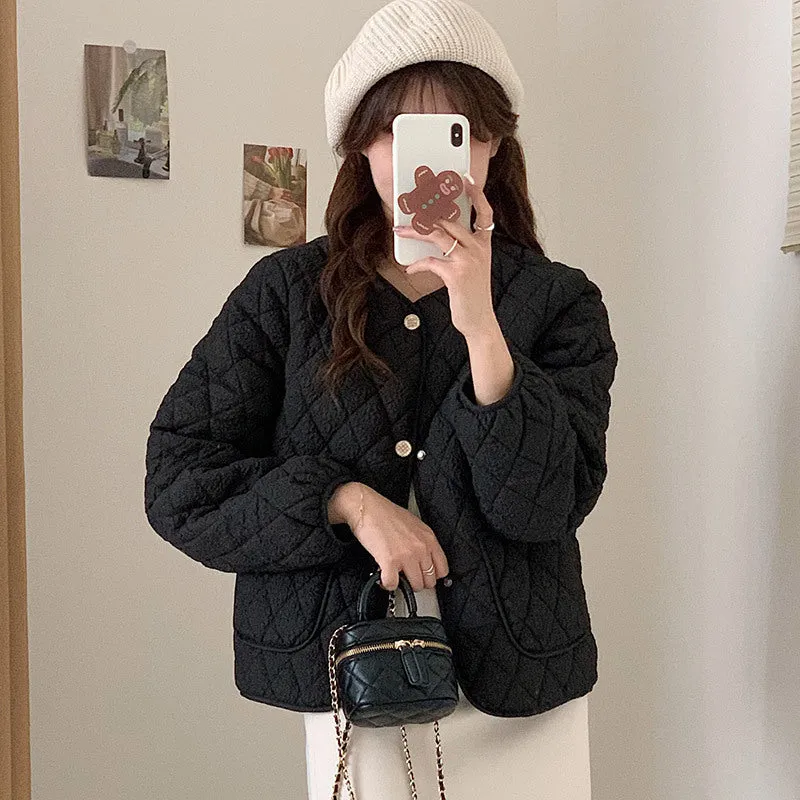 Fragrant Wind Add Thick Short Down Cotton Jacket Women Winter New Large Size Cotton-Padded Clothes Fat Mm Early Winter Cotton Jacket Hot Style - Image 4