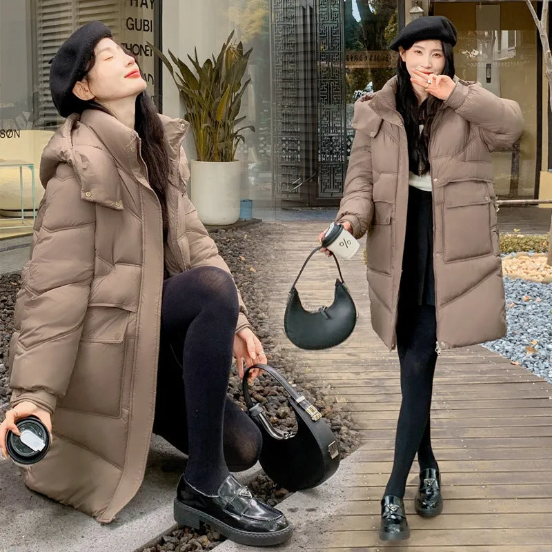 Jacket Women's Winter Jacket Cotton-Padded Jacket 2024 New Burst Plus Thick Autumn And Winter Oversize Long Korean Department - Image 5