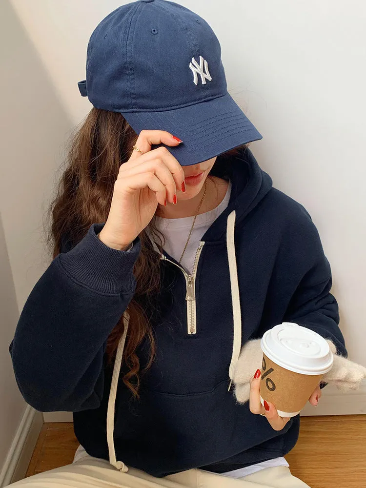 Short Style Gray Hooded Hoodie In Autumn And Winter 2025 - Image 5