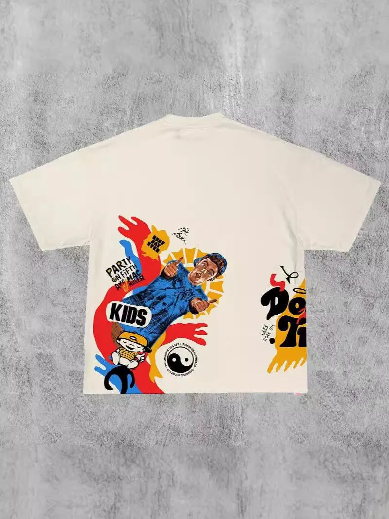 Znbbw Hip Hop T-Shirt Harajuku Cotton T-Shirt Gothic Street Clothing Fashion Punk Casual Cotton Loose T-Shirt - Image 13