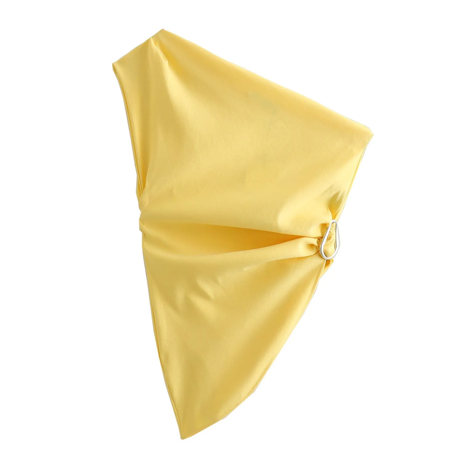 Znbbw Spring Style Pleated Decorative Asymmetrical Fashion Blouse 0085330