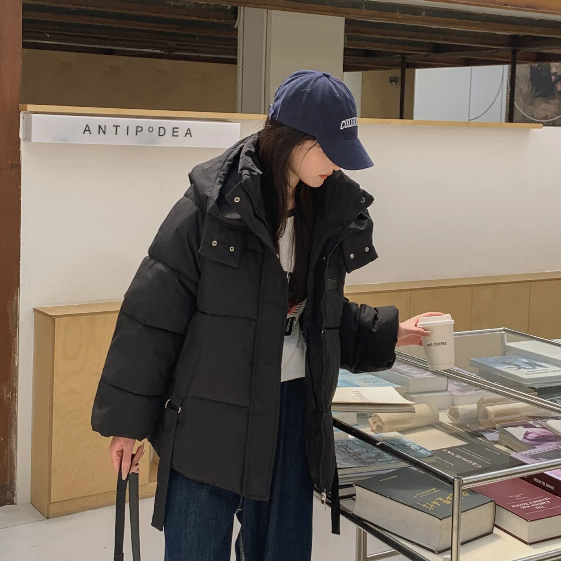 Cotton Jacket Female Oversize2024 Winter New Cotton-Padded Coat Korean Version Loose And Thick Cotton-Padded Jacket Bread Clothes - Image 4