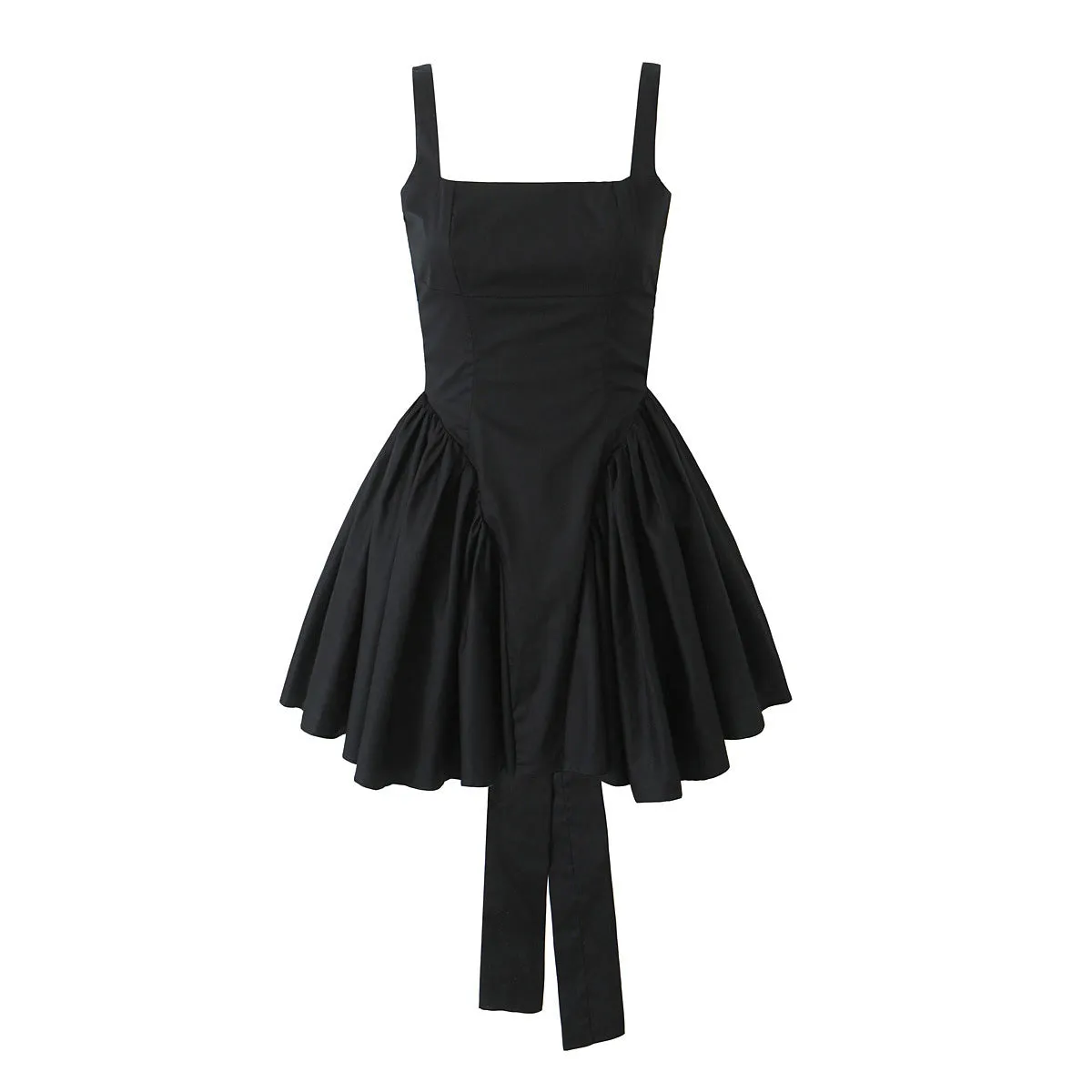 Znbbw New Irregular Bow Tie Waist Dress In Autumn