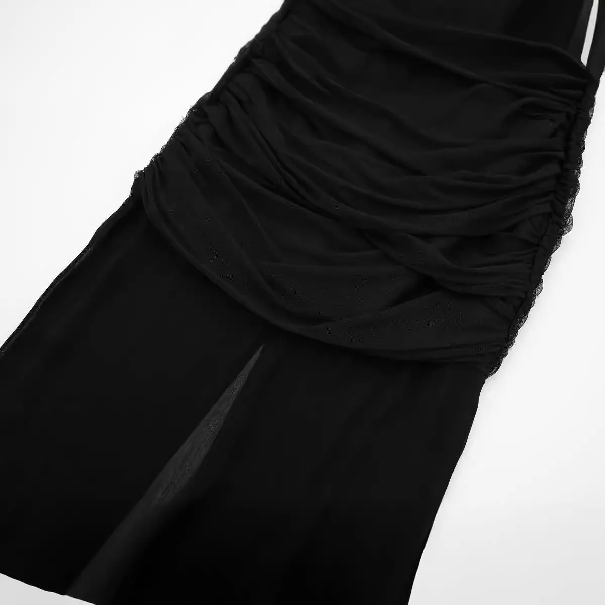 Znbbw Autumn Flower Decorated Silk Net Pleated Dress 0881251 - Image 4