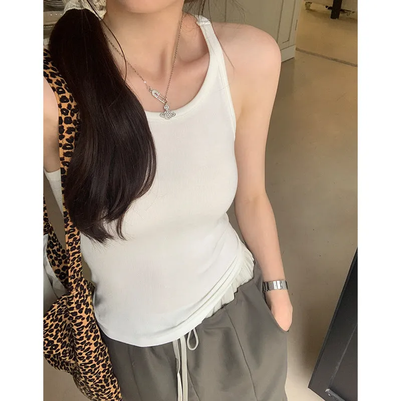 Retro Sling Vest For Women In Summer, The New Beautiful Back Wears A Sexy Spicy Girl Slim, Short Bottomed Top. - Image 5