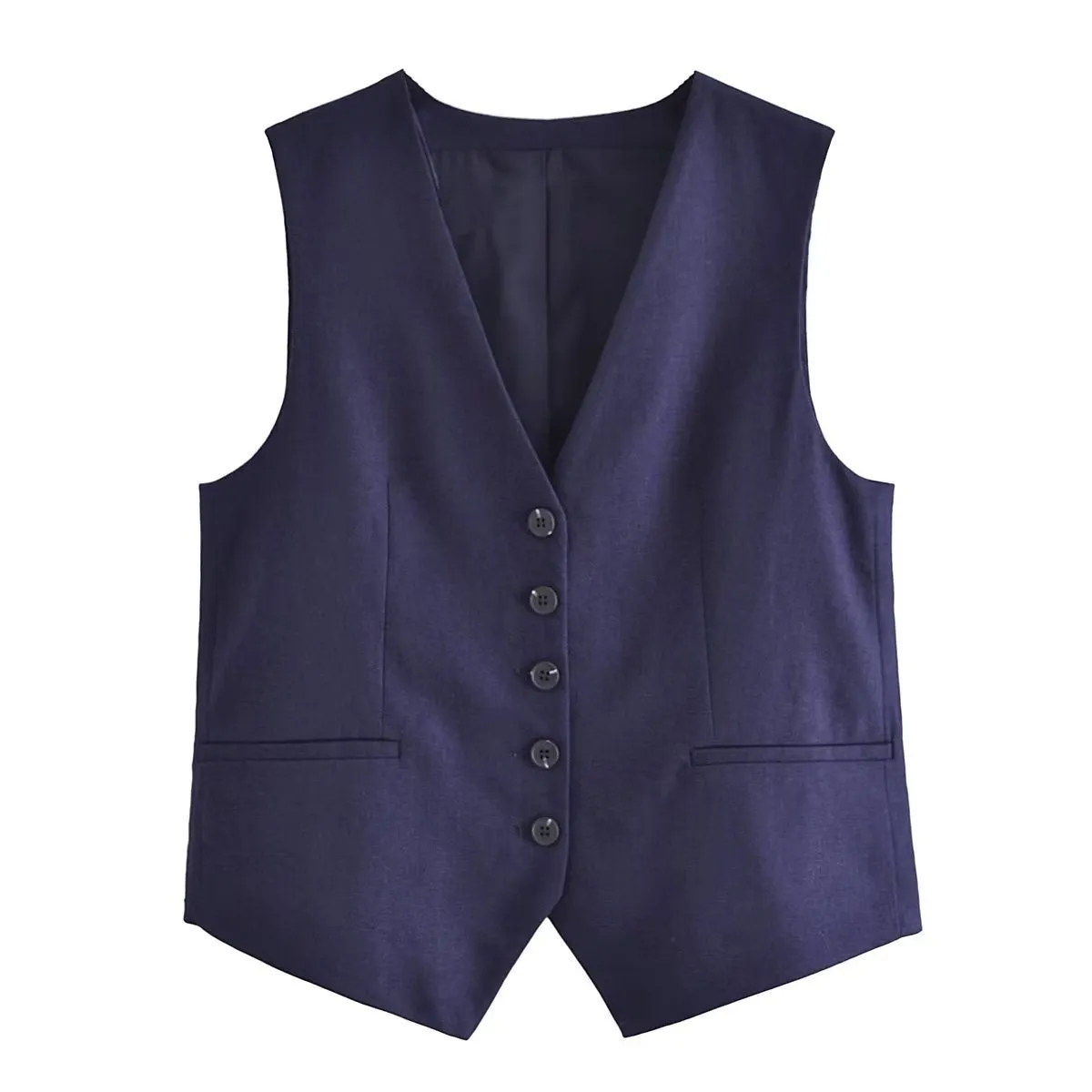 Znbbw Autumn Style New Style Tooling Style Solid Color Slim Vest Shorts Leisure Suit - Image 10