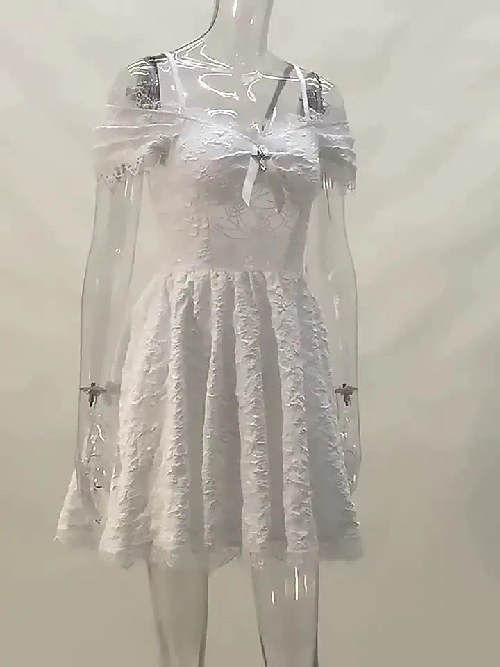 Znbbw Autumn And Winter Women's Temperament Lace Splicing Sling Net Sexy Fashion Dress - Image 8