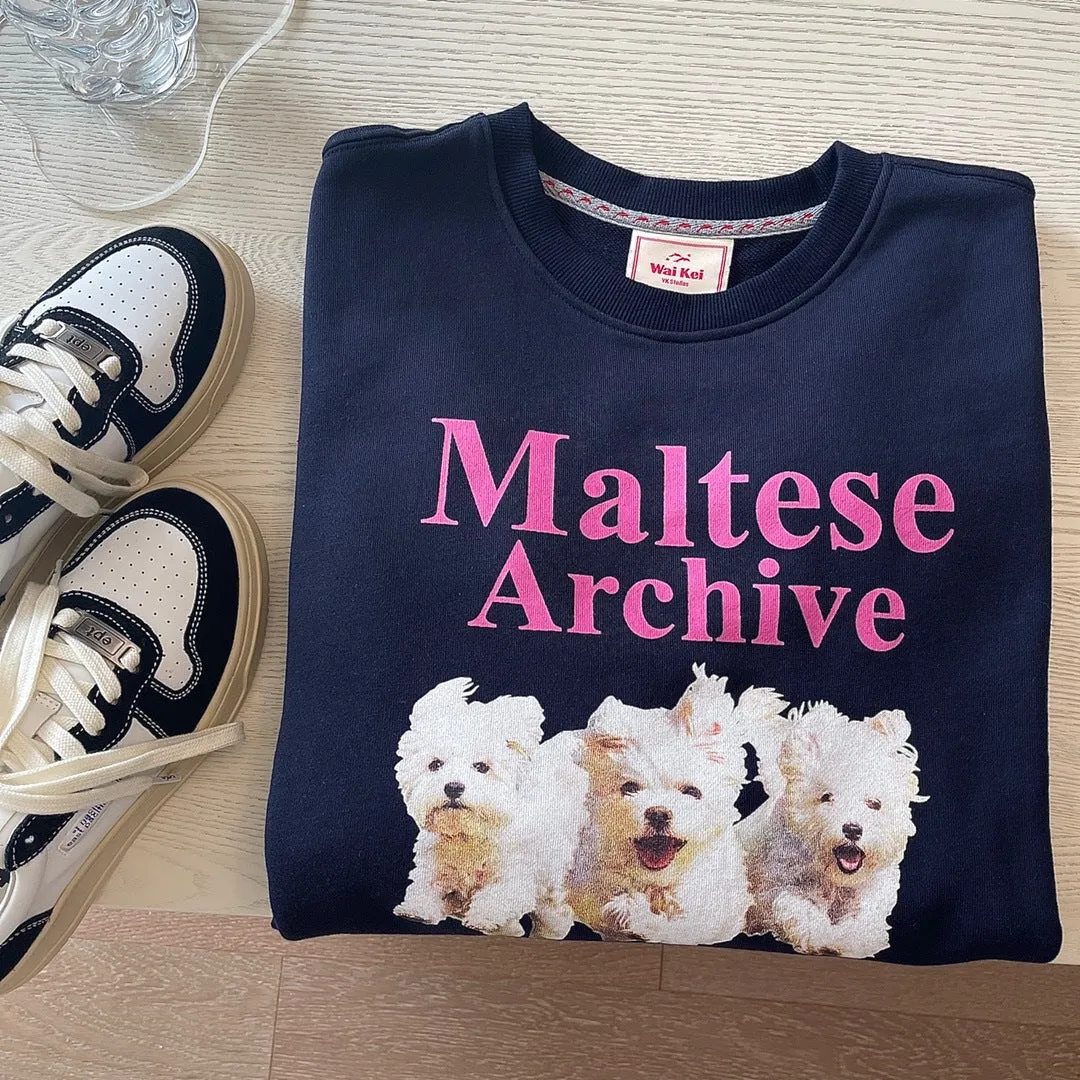 Simple Letter Printed Round-Neck Long-Sleeved Hoodie For Women In Autumn And Winter - Image 2