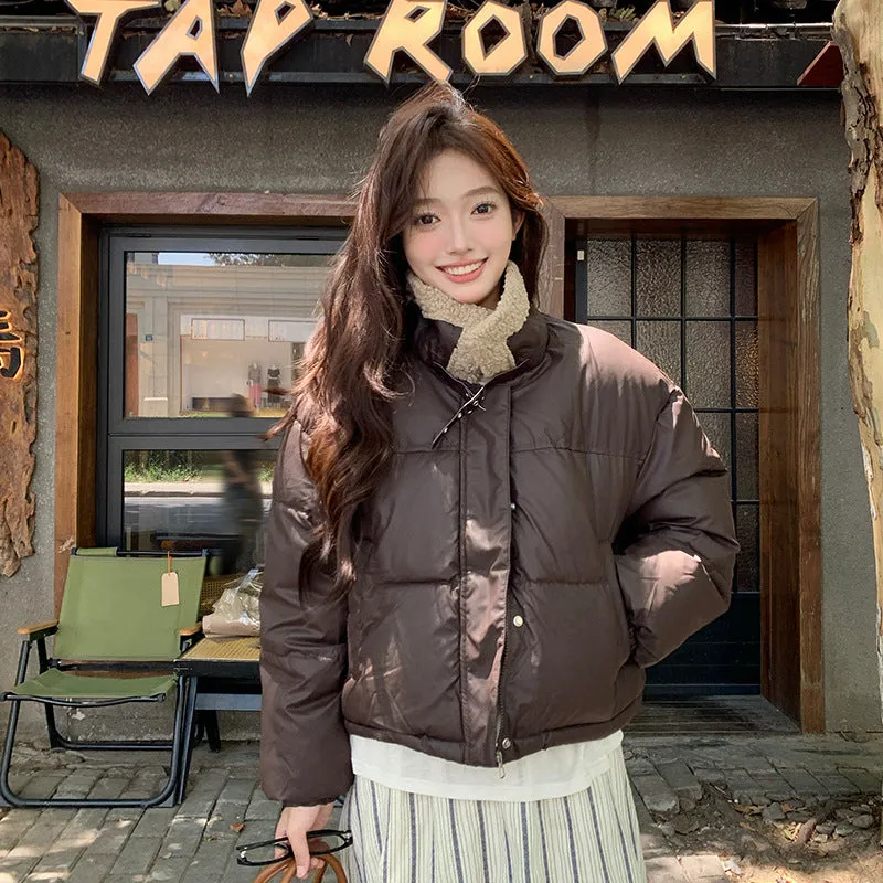 Year's Popular Hot Style Winter Coat Female Retro Stitching Down Cotton-Padded Jacket Small Short Cotton-Padded Jacket Jacket Tide - Image 5