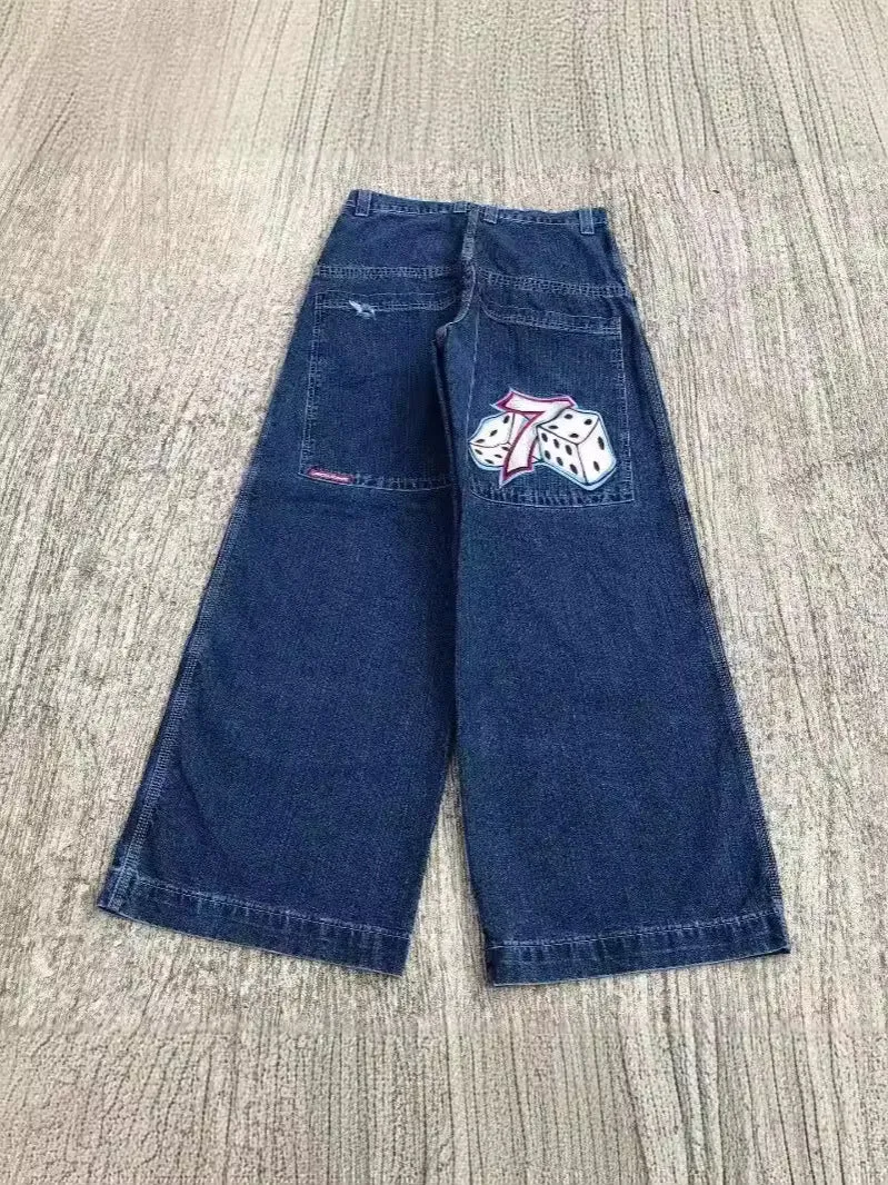 Znbbw Year's Popular Style JNCO Graphics Jeans Y2K Hip-Hop Loose Jeans For Men And Women Harajuku - Image 19