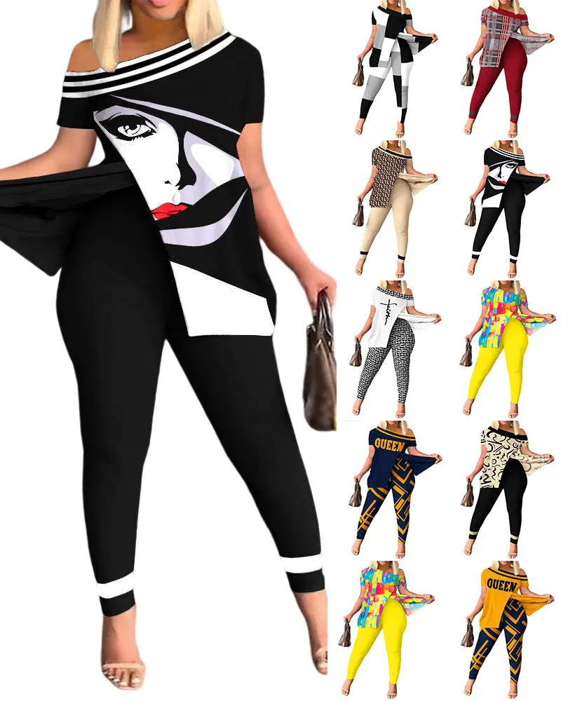 Znbbw Independent Station Spring And Summer Printing Fashion Suit 2-Piece Set For Women - Image 16