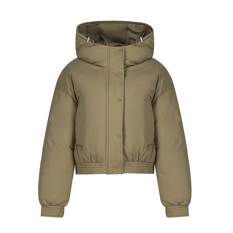 Korean Small Tall Waist Short Down Cotton Jacket Female 2024 Winter New Versatile With Thick Bread Jacket - Image 7