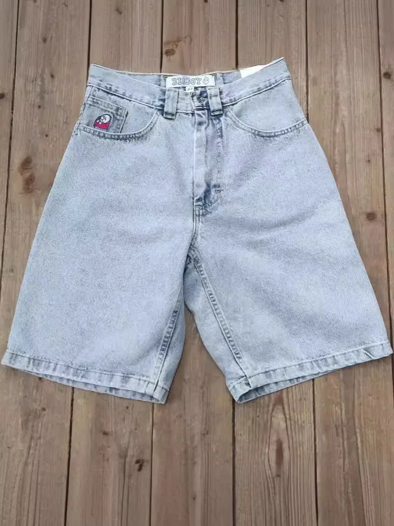 Znbbw Year's Popular Street Y2K Jeans, Sports Trousers, Hip-Hop Cartoon Embroidery, Retro Blue Loose. - Image 10