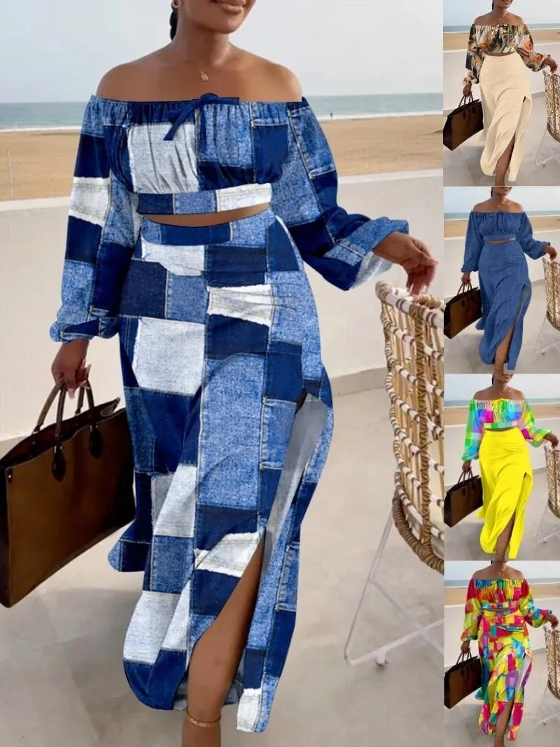 Znbbw Autumn Fashion Casual Shoulder-Strapped Holiday Dress Two-Piece Set - Image 12