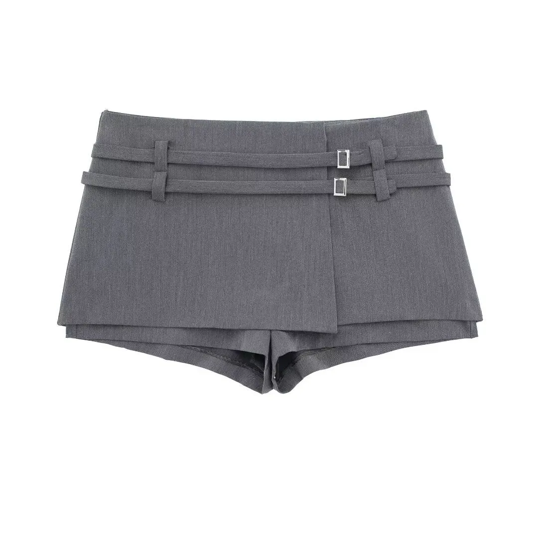 Znbbw New Spring Style Buckle Decoration Solid Color Fashion Dress Pants 25553140