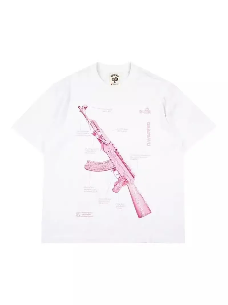 Znbbw Street Skull Money Printing Oversized Pattern T-Shirt Gothic Cotton T-Shirt Y2k Blouse Short Sleeves For Harajuku Couple - Image 14